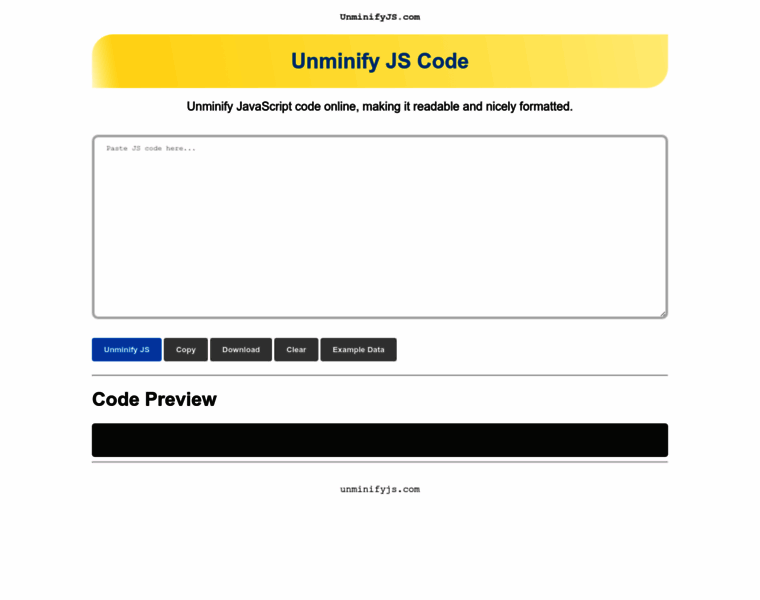 Unminifyjs.com thumbnail