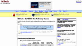 What W3techs.com website looked like in 2022 (3 years ago)