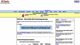 What W3techs.com website looked like in 2024 (1 year ago)